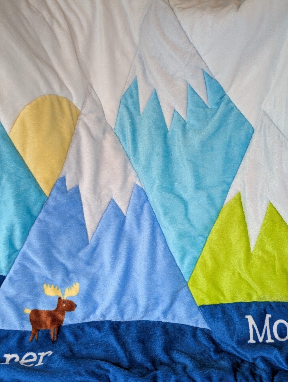 Blue Mountain Moose Plush Baby's Monthly Birthday Blanket